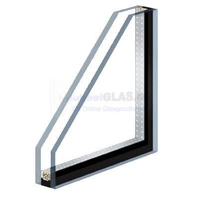Dubbelglas HR++ 5mm - 15mmArgon- 4mm* 395x592mm
