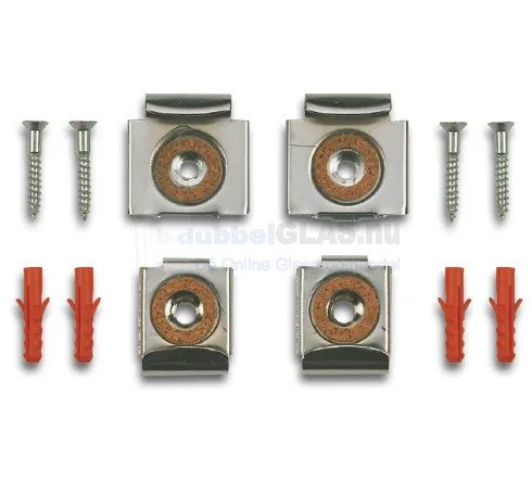 Spiegelklemmen staal verchroomd(set a 2 stuks)