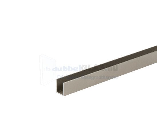 U-profielen 20 x 17 rvs geëloxeerd E4/C31 2500mm