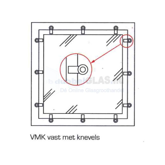 Voorzetraam Vast met Knevels