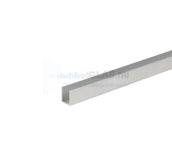 U-profielen 20 x 17 gepolijst geanodiseerd E3/EV1 2500mm