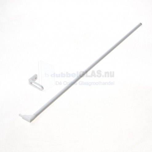 Stangbediening wit 750mm compleet