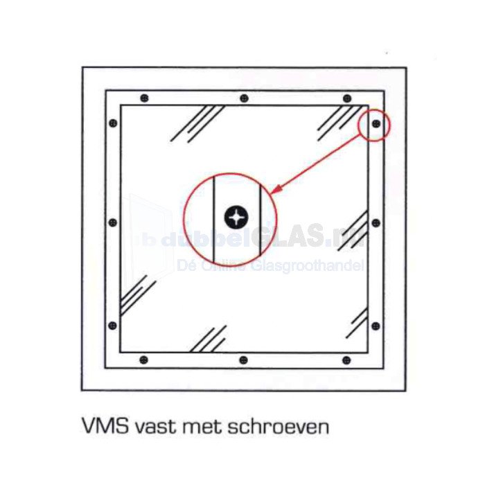 Voorzetraam Vast met Schroeven