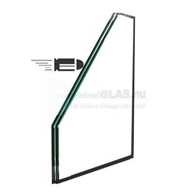 Gelaagd glas kogelwerend
